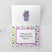 Whimsical Fairy mit Blume Happy Birthday Karte (Innenseite)