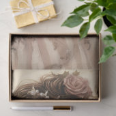 Whimsical Fairy mit rosa Rosen Decoupage Art Seidenpapier (Geschenk)