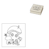 Whimsical Fairy Mushroom Color Me Gummistempel (Stempel)