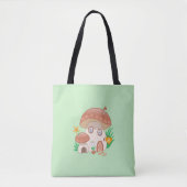 Whimsical Fairy Mushroom House Green Tasche (Vorderseite)