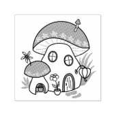 Whimsical Fairy Mushroom House Permastempel (Design)