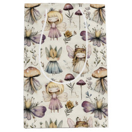 Whimsical Fairy & Mushroom Magischer Blumengarten Mittlere Geschenktüte