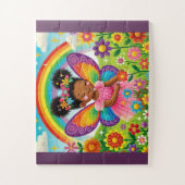 WHIMSICAL "FAIRY PICKING BLUME" JIGSAW PUZZLE (Vertikal)