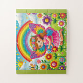 WHIMSICAL "FAIRY PICKING BLUME" JIGSAW PUZZLE (Vertikal)