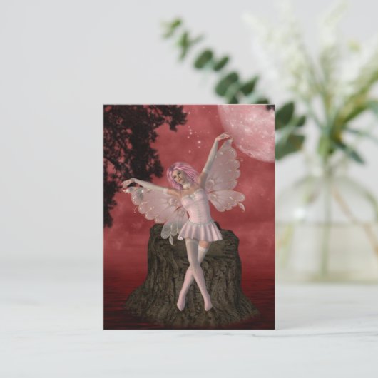 Whimsical Fairy Postcard Postkarte (Stehend Vorderseite)