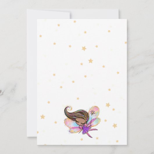 Whimsical Fairy Princess Magical First Birthday Einladung (Rückseite)