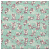 Whimsical Fairy Rats - blau Stoff (Muster)