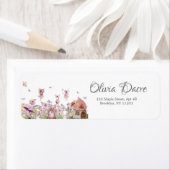 Whimsical Fairy Return Address Label Baby Dusche (Insitu)