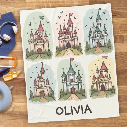 Whimsical Fairy Tale Burgen von Bellinzona Fleecedecke