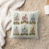 Whimsical Fairy Tale Burgen von Bellinzona Kissen (Decke)