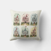 Whimsical Fairy Tale Burgen von Bellinzona Kissen (Rückseite)