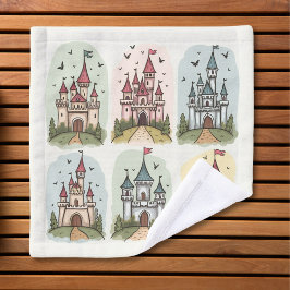 Whimsical Fairy Tale Burgen von Bellinzona Waschlappen