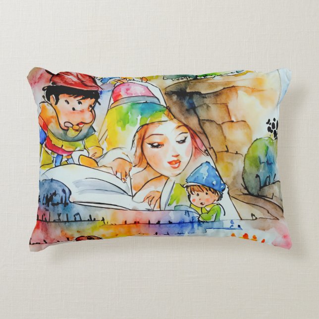 Whimsical Fairy Tale Illustration Dekokissen (Vorderseite)