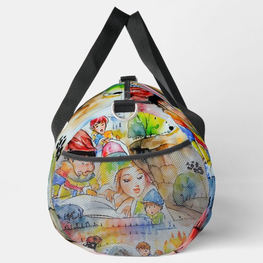 Whimsical Fairy Tale Illustration Duffle Bag (Rechts)