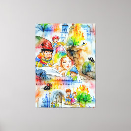 Whimsical Fairy Tale Illustration Leinwanddruck