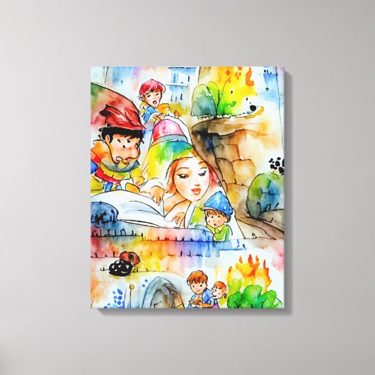 Whimsical Fairy Tale Illustration Leinwanddruck (Vorderseite)
