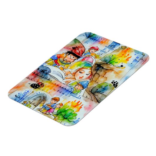 Whimsical Fairy Tale Illustration Magnet (Linke Seite)