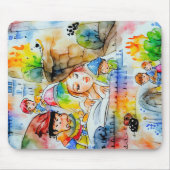 Whimsical Fairy Tale Illustration Mousepad (Vorne)