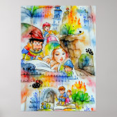 Whimsical Fairy Tale Illustration Poster (Vorne)