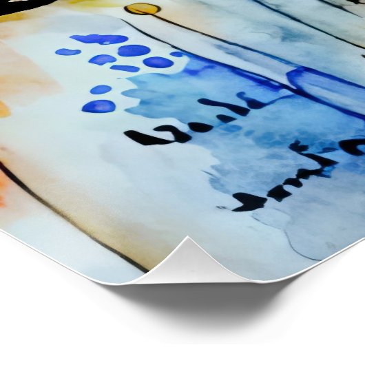 Whimsical Fairy Tale Illustration Poster (Ecke)