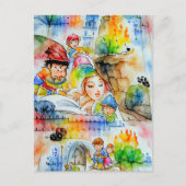Whimsical Fairy Tale Illustration Postkarte (Vorderseite)