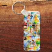 Whimsical Fairy Tale Illustration Schlüsselanhänger (Vorderseite)