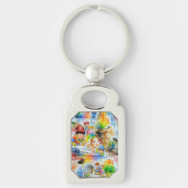 Whimsical Fairy Tale Illustration Schlüsselanhänger