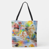 Whimsical Fairy Tale Illustration Tasche (Rückseite)