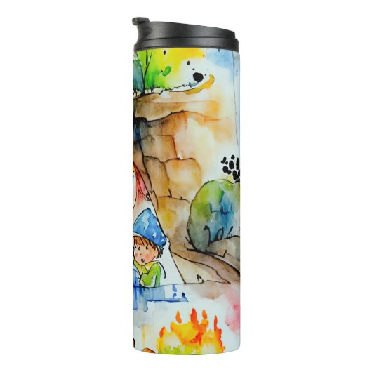 Whimsical Fairy Tale Illustration Thermosbecher (Nach rechts gedreht)