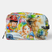 Whimsical Fairy Tale Illustration Waschbeutel (Rückseite)