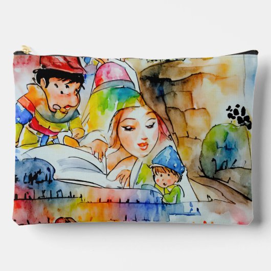 Whimsical Fairy Tale Illustration Zubehörtasche (Vorderseite)