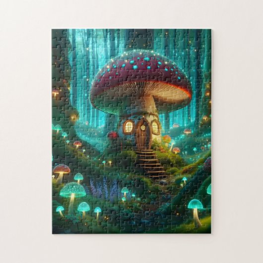 Whimsical Fairy Tale Mushroom House Puzzle (Vertikal)