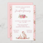 Whimsical Fairy Tale Swan Baby Girl Dusche Einladung (Vorne/Hinten)