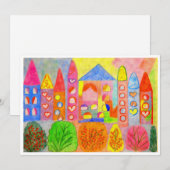 Whimsical Fairy Tale Town Dankeskarte (Vorne/Hinten)