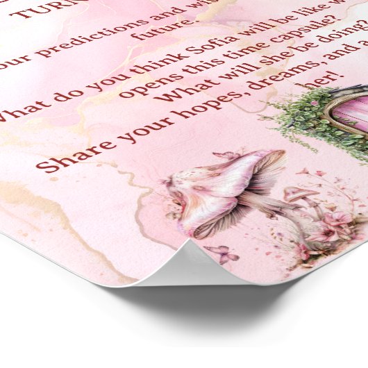 Whimsical Fairy Themed Poster (Ecke)