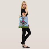Whimsical Fairy und ein Vogel Totbeutel Tasche (Am Model)