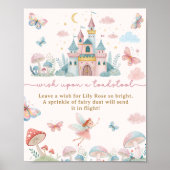 Whimsical Fairy Wish Sign 1. Geburtstag Party Poster (Vorne)