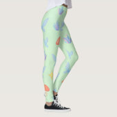 Whimsical Fairycore Pattern – Mushrooms, Crystals Leggings (Rechts)