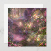 Whimsical Fairyland Background Mitteilungskarte (Vorne/Hinten)