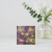 Whimsical Fairyland Background Quadratische Visitenkarte (Stehend Vorderseite)