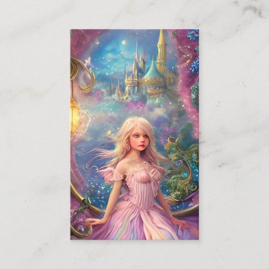 Whimsical Fairyland Background Visitenkarte (Vorderseite)