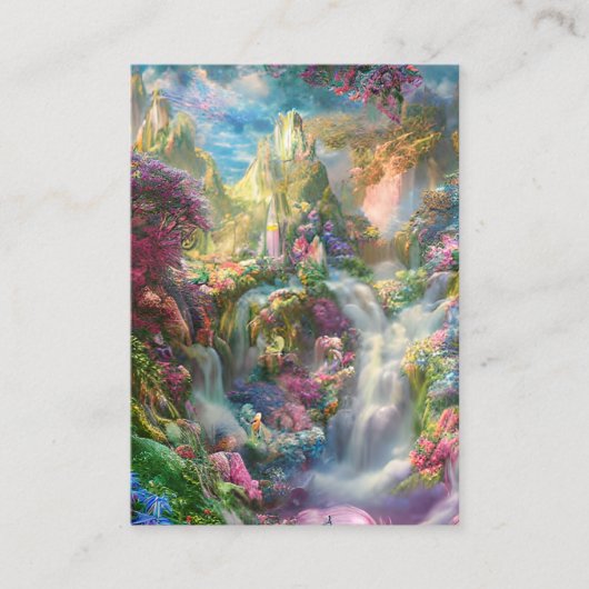 Whimsical Fairyland Background Visitenkarte (Vorderseite)