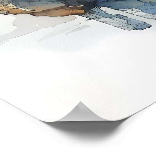 Whimsical Fairytale Castle on Sky Cliff Poster (Ecke)