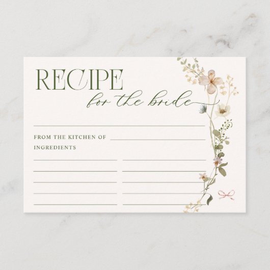 Whimsical Fairytale Garden & Bows Rezept Begleitkarte (Vorderseite)