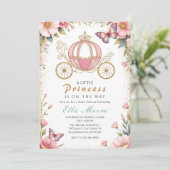 Whimsical Fairytale Princess Baby Shower Einladung (Stehend Vorderseite)