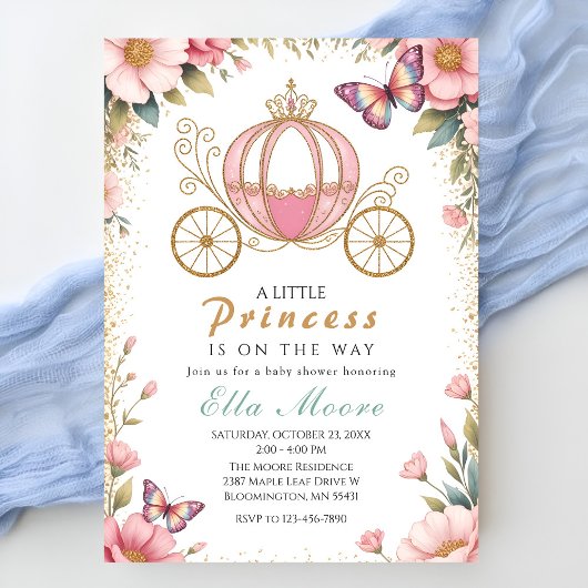 Whimsical Fairytale Princess Baby Shower Einladung