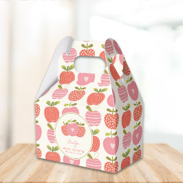 Whimsical Fall Apple Thema Baby Dusche Rosa Red Geschenkschachtel