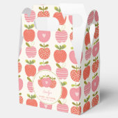 Whimsical Fall Apple Thema Baby Dusche Rosa Red Geschenkschachtel (Geöffnet)