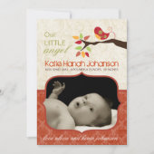 Whimsical Fall Birth Announcement Foto-Karte Ankündigung (Vorderseite)