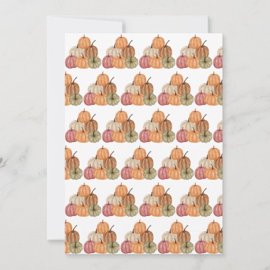 Whimsical Fall Birthday Einladung (Rückseite)